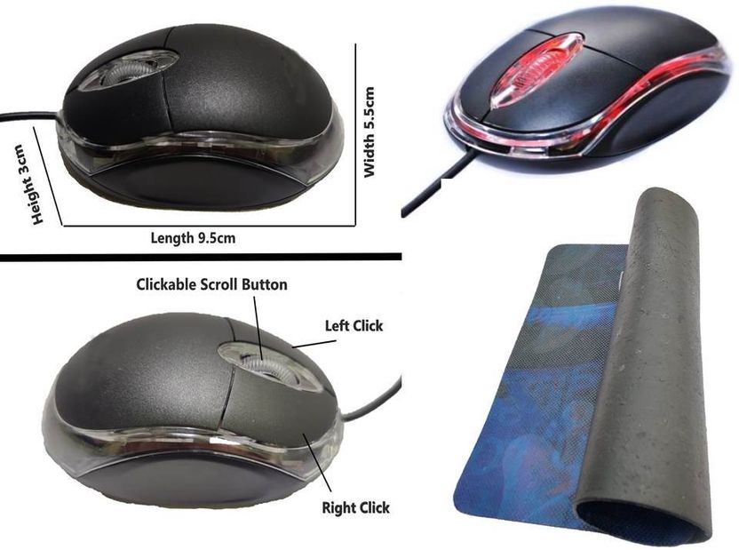 ANJO USB Wired Keyboard, LED Mouse, Mouse Pad Bundle - Image 5