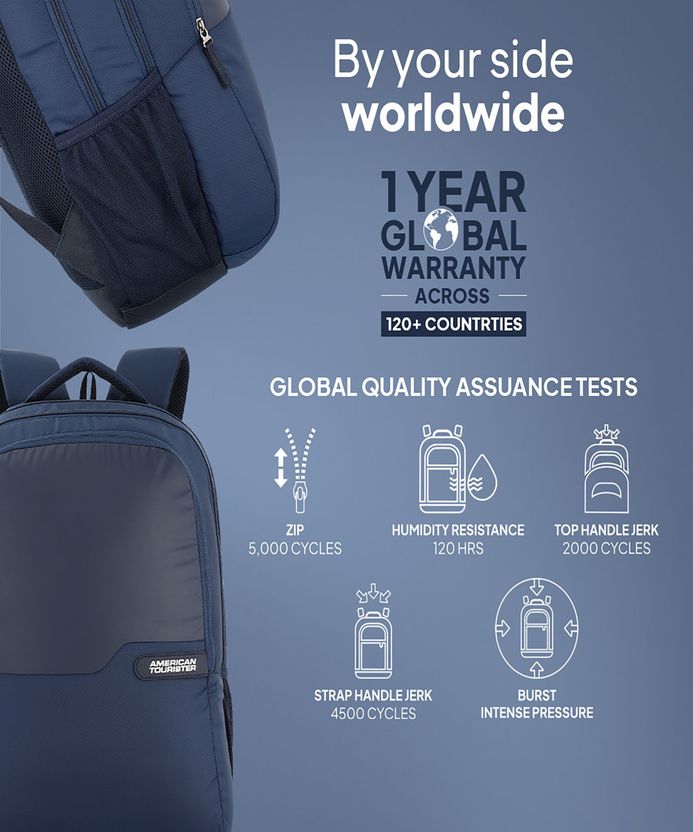 American Tourister 17 inch Valex Laptop Backpack (Blue) - Image 6