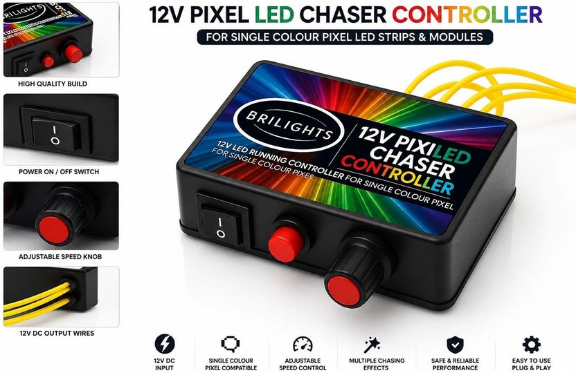 EASTRA LED Running Chaser Controller, 10 Channel, Single Colour - Image 3