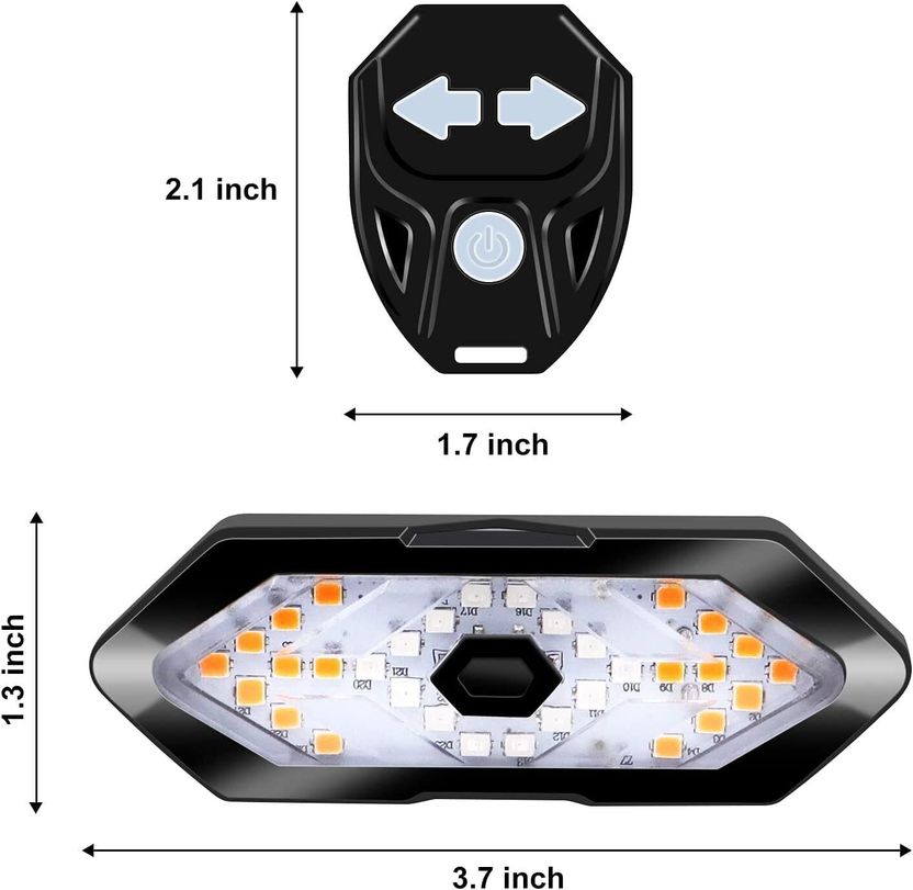kk world Tail Light USB Rechargeable - Image 2