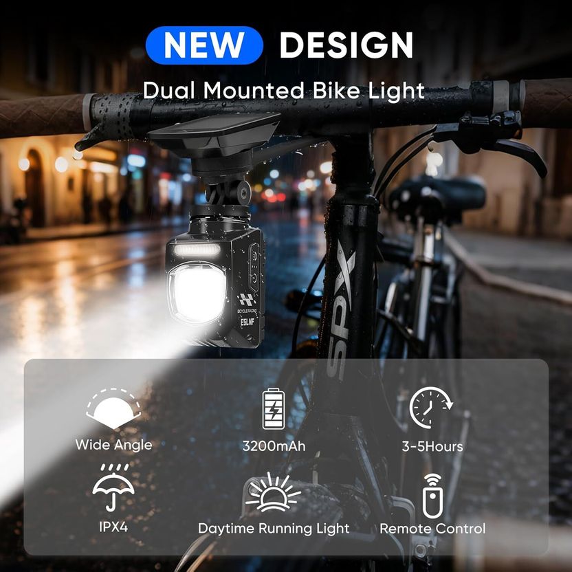 Linist 1200 Lumens Bicycle Light with Remote - Image 5