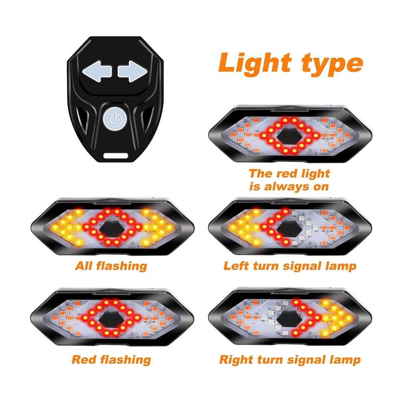 kk world Tail Light USB Rechargeable - Image 1