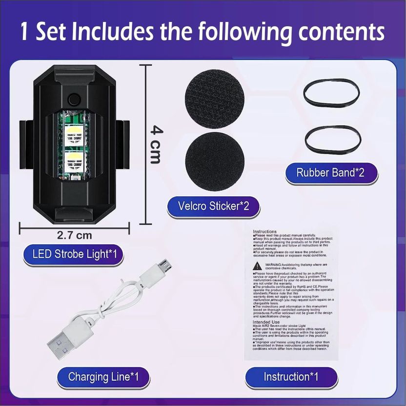 Onbicle Universal Safety Light 7 Colors, 30 Modes - Image 2