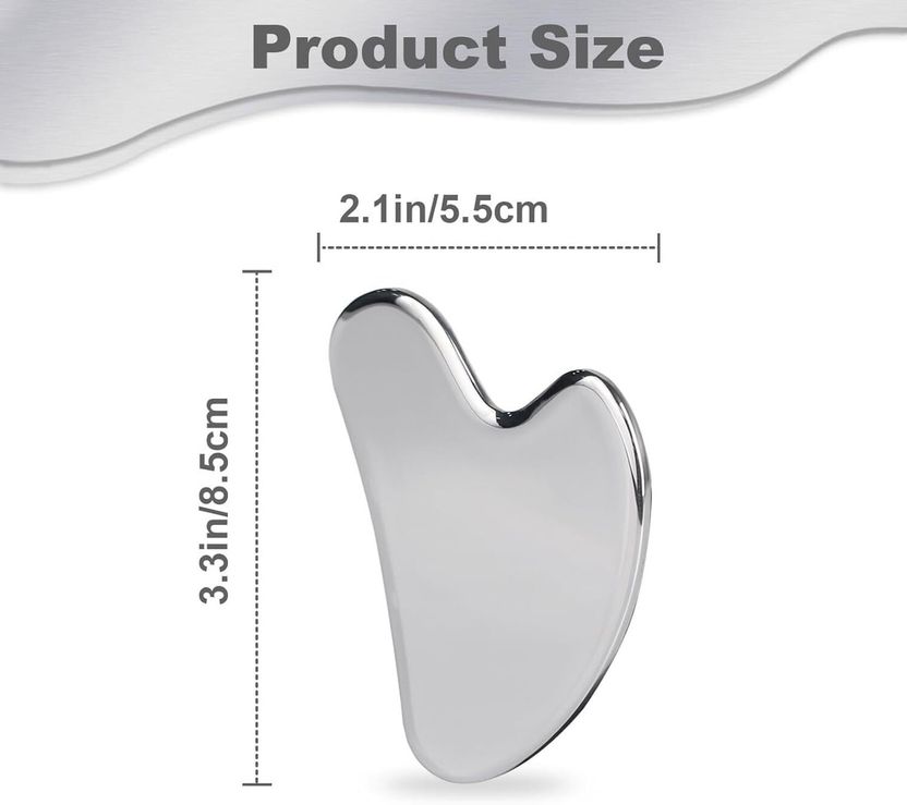 AJRO Gua Sha Steel Beauty Tool - Image 2