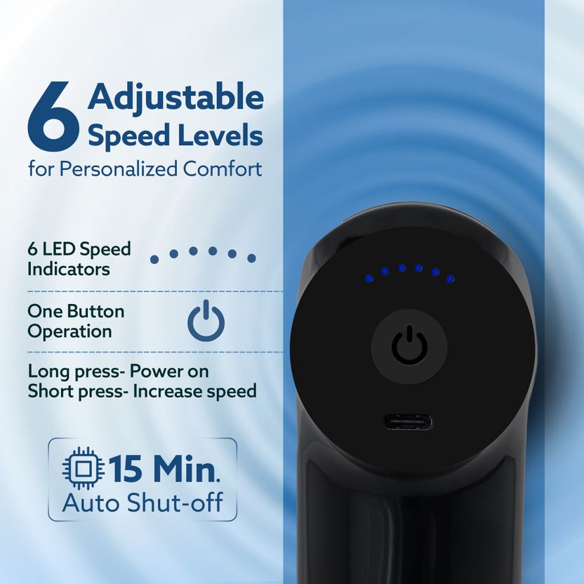 AGARO Primo Gun Massager 4 Heads 6 Speed - Image 4
