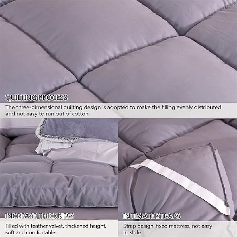EVERDECOR 2 inch King Size Microfibre Mattress Topper - Image 7
