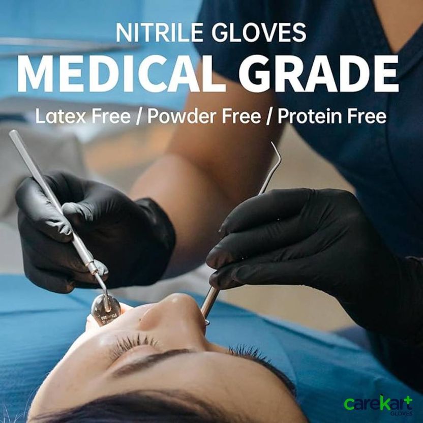 CAREKART Black Food Grade Nitrile Gloves - Image 5