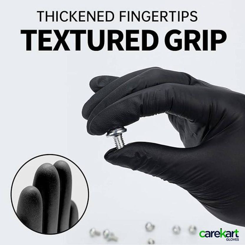 CAREKART Black Food Grade Nitrile Gloves - Image 3
