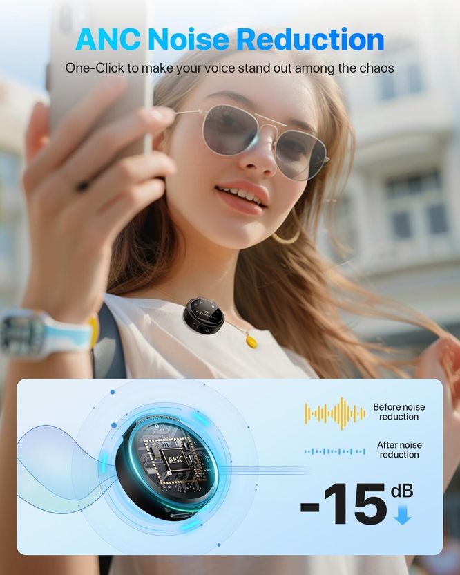 Acesquare Wireless Mic for Video Recording - Image 2