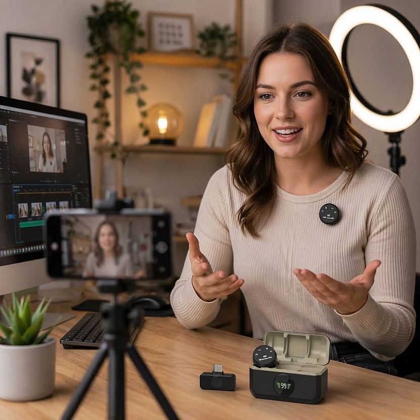 Acesquare Wireless Mic for Video Recording - Image 5