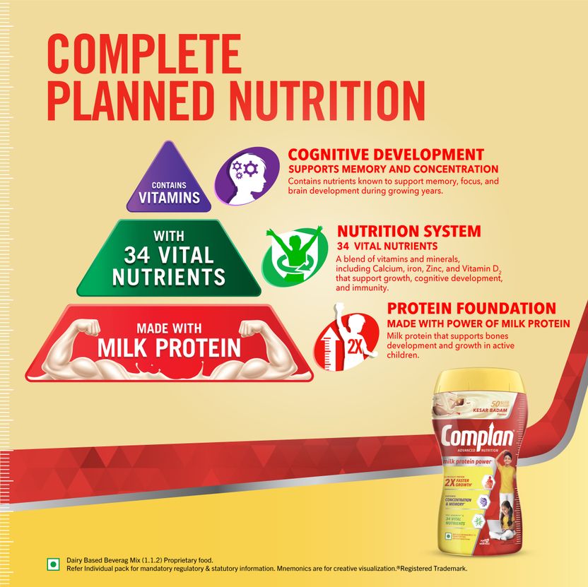 Complan Kesar Badam Nutrition Drink Powder for Children - Image 5