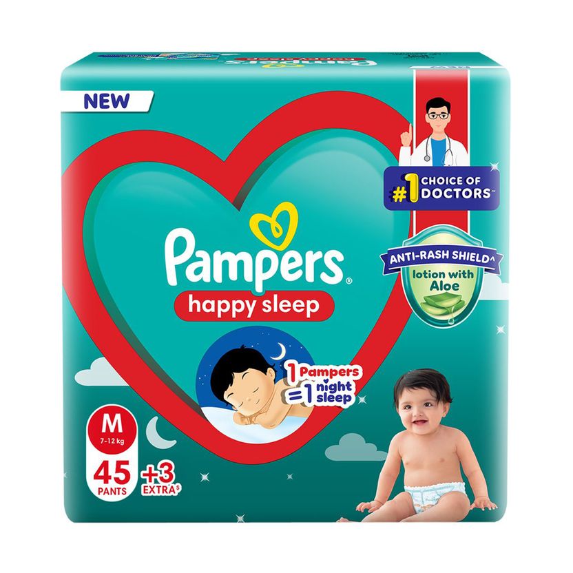 Pampers Happy Sleep Anti Rash Shield Pant Diapers - M (12 kg) - Image 3