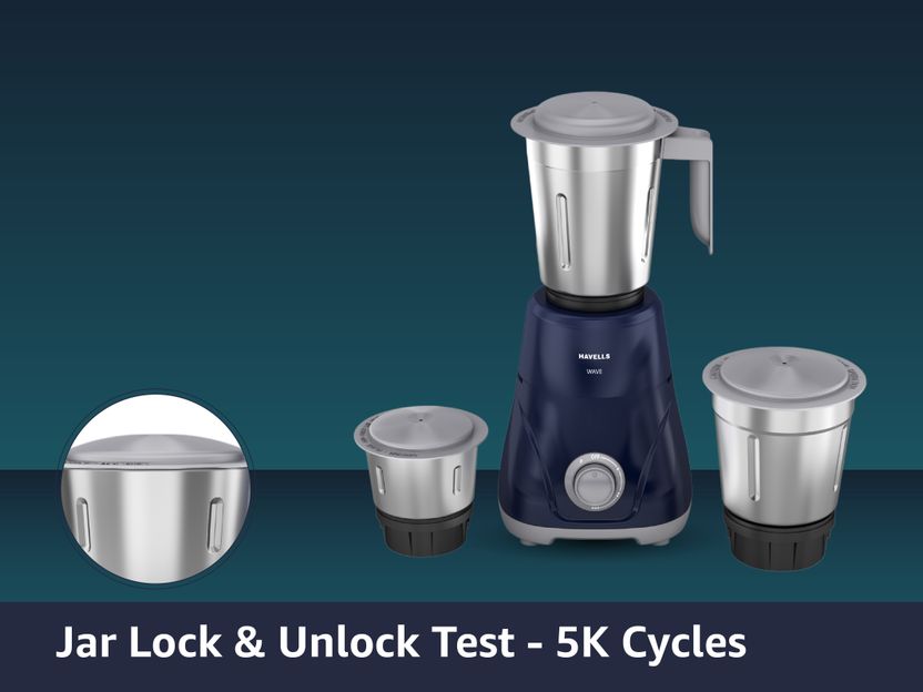 HAVELLS Wave 500 W Mixer Grinder (Blue) - Image 9