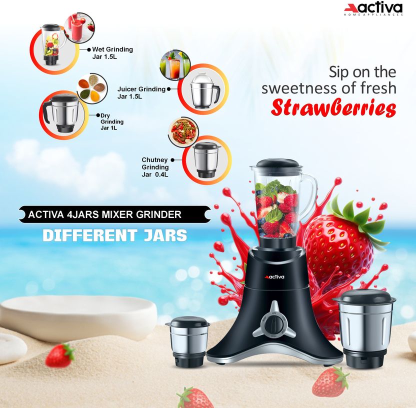 ACTIVA Super Chef 900W 4 Jar Blender - Image 4