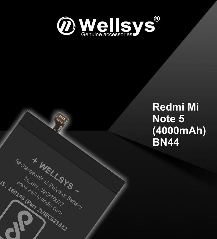 WELLSYS Mobile Battery For Xiaomi Redmi Note 5 - Image 4
