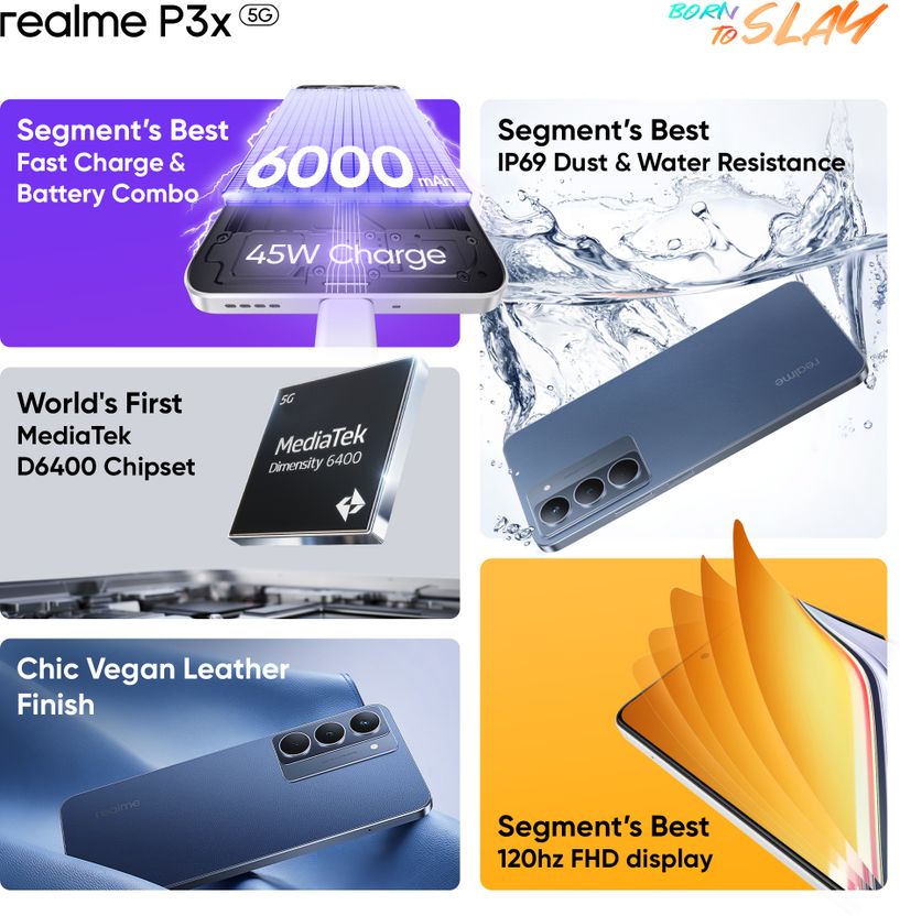 realme P3x 5G 128GB 6GB RAM Pack of 3 Pack of 3 · 5 g (15 g total) - Image 2