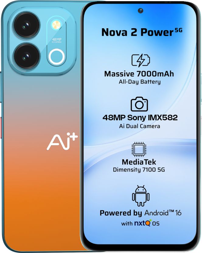 Ai+ Nova 2 Power 5G (Blue, 128GB, 6GB RAM) - Image 1