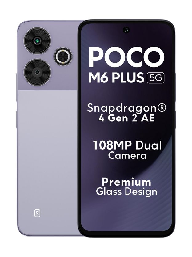 POCO M6 Plus 5G 128GB 6GB RAM Misty Lavender - Image 1