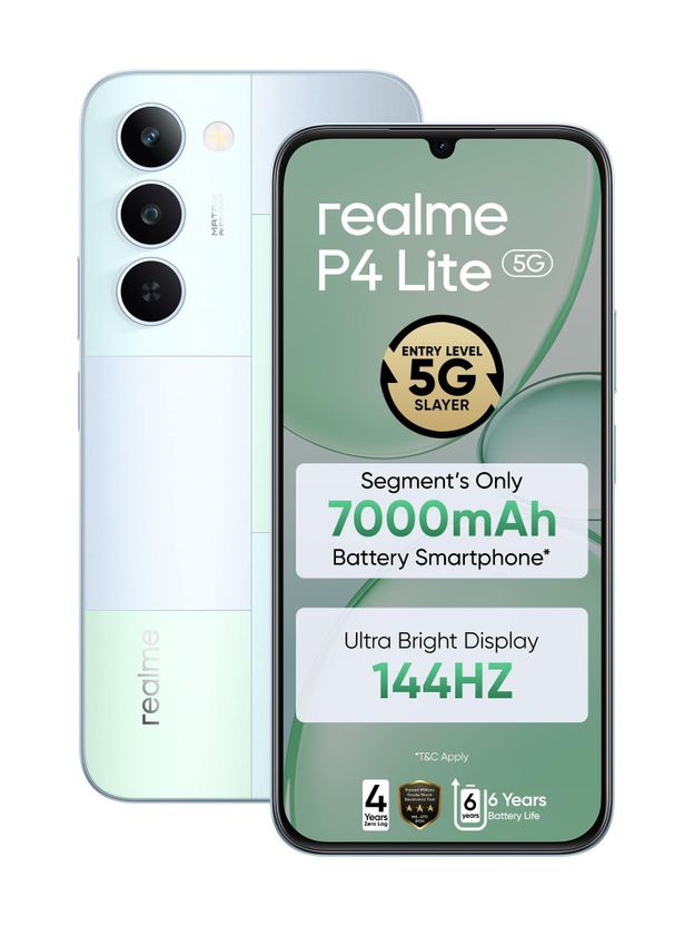 realme P4 Lite 5G 128GB 4GB RAM Mosaic Green - Image 1