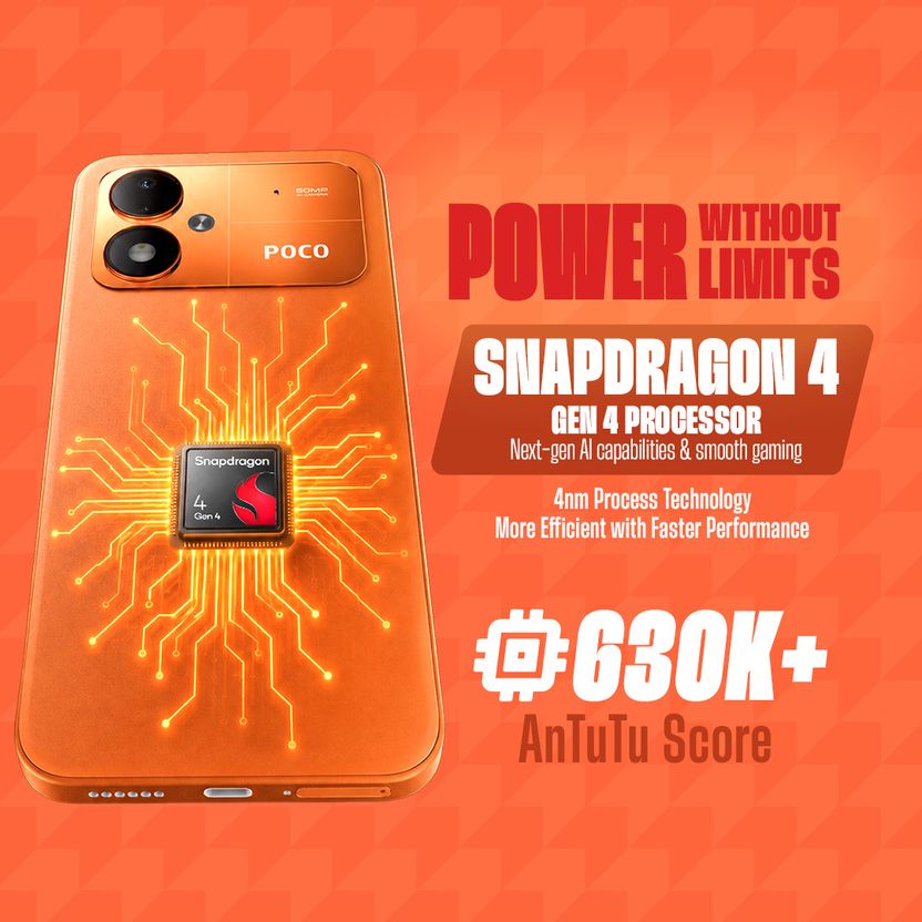 POCO M8 Power 5G 128GB 6GB RAM Orange - Image 9