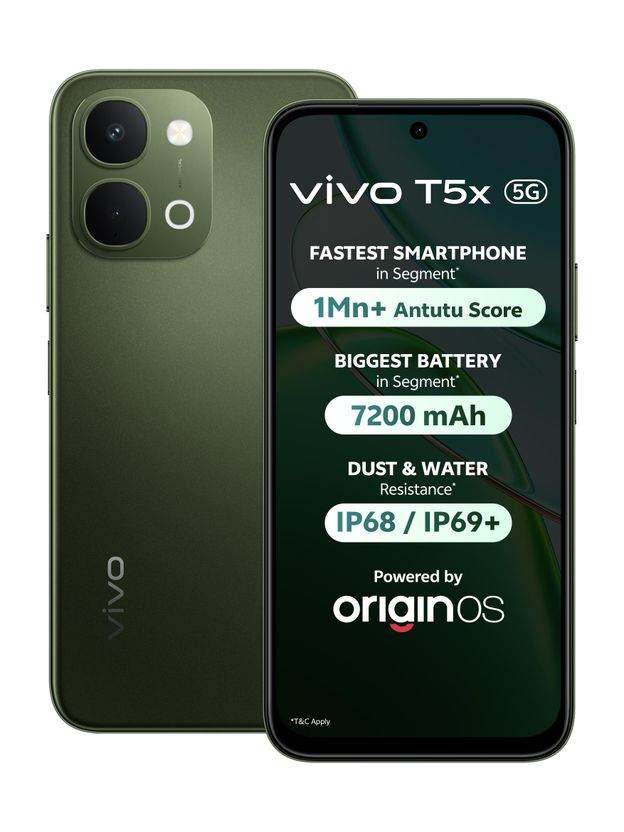 vivo T5x 5G 128GB 6GB RAM (Cyber Green) - Image 1