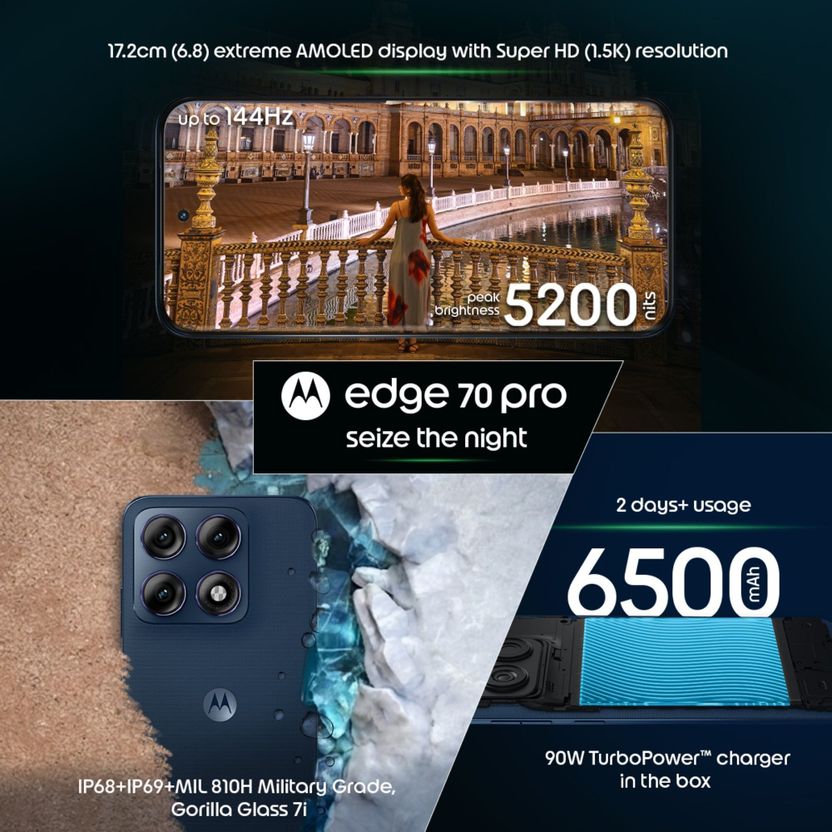 Motorola Edge 70 Pro Blue 256GB - Image 4