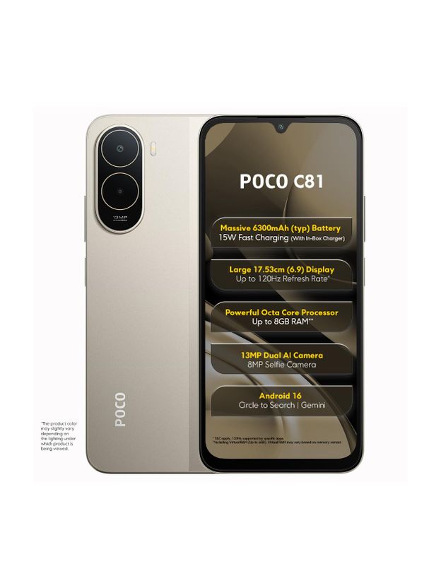 POCO C81 64GB 4GB RAM Sunset Gold - Image 1