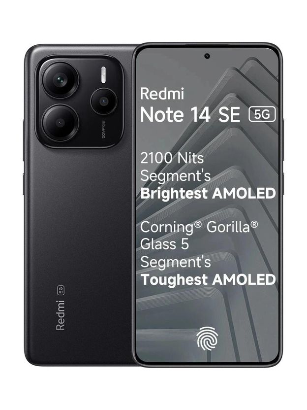 Redmi Note 14 SE 5G 128GB 6GB RAM Titan Black - Image 1