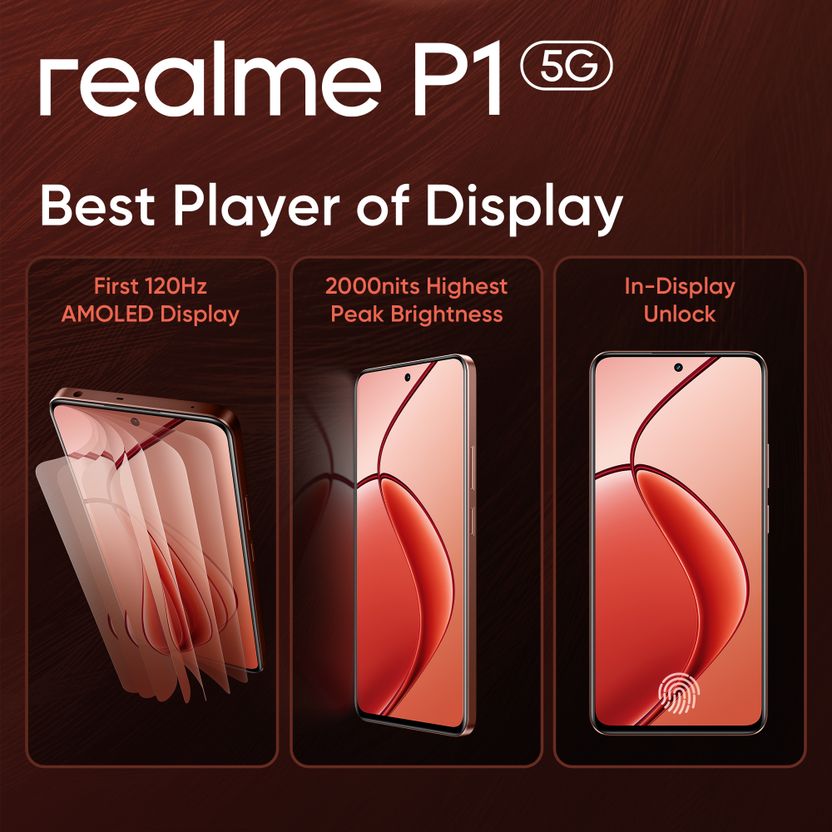 realme P1 5G 128GB 6GB RAM Phoenix Red - Image 2