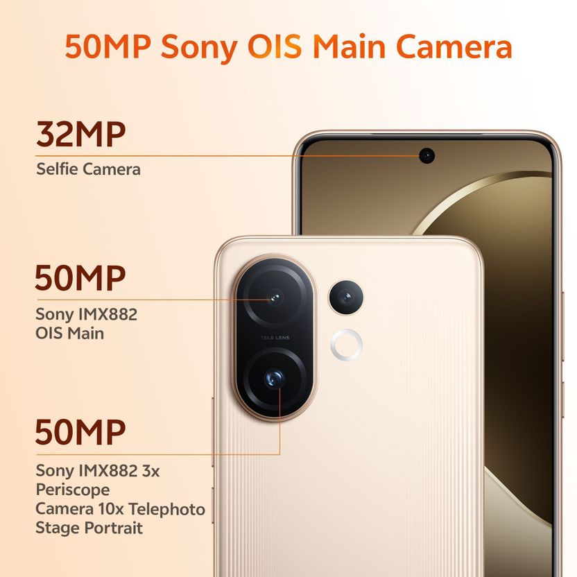 vivo T4 Pro 5G 256GB 8GB RAM Blaze Gold - Image 3