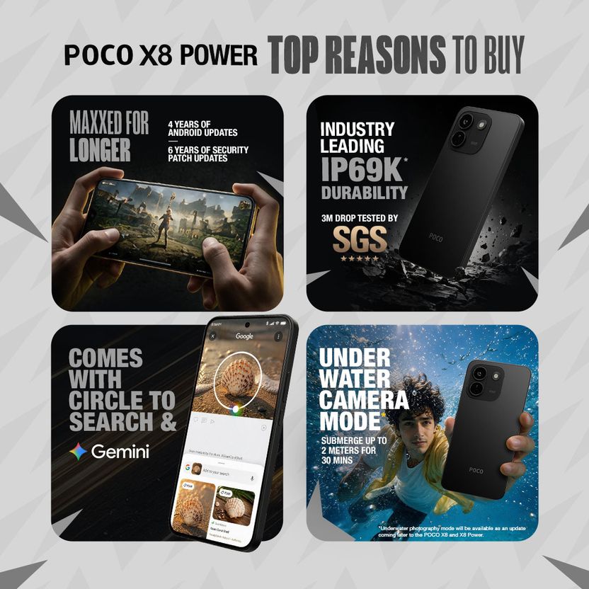 POCO X8 Power 5G (256 GB Storage, 8 GB RAM) Online at Best Price On Flipkart.com - Image 3