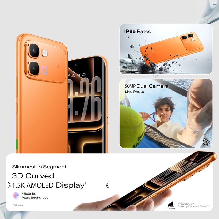 Infinix Note Edge 256GB 8GB RAM Solar Orange - Image 3