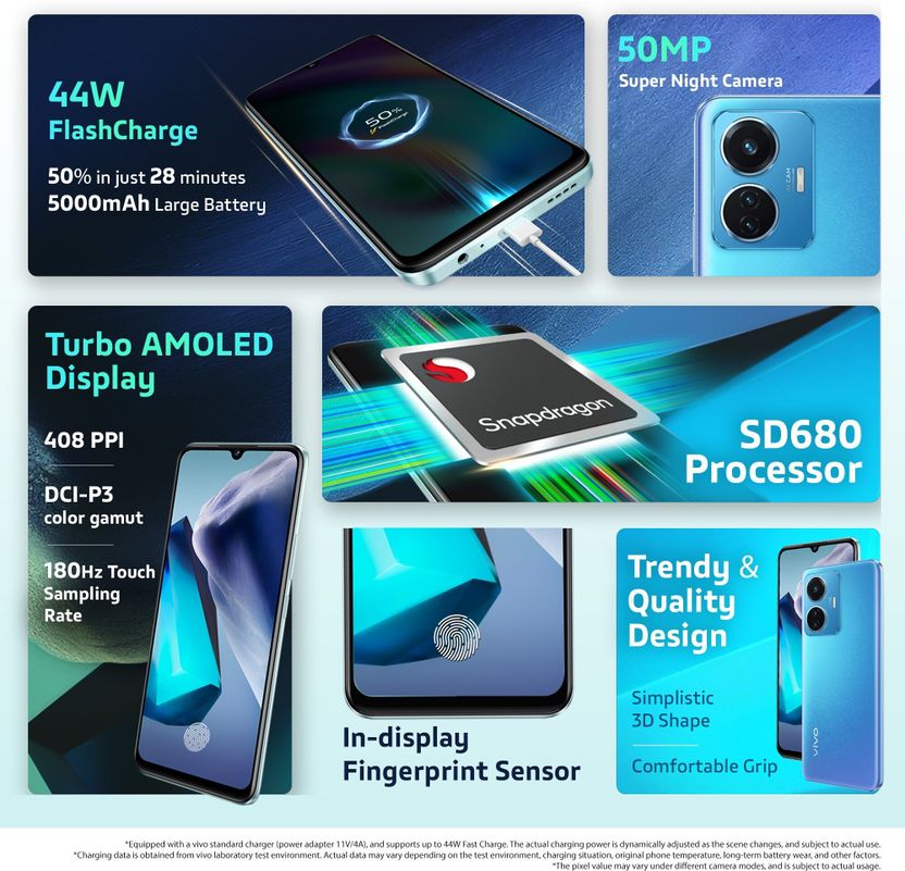 vivo T1 44W (Starry Sky, 128GB, 4GB RAM) - Image 2