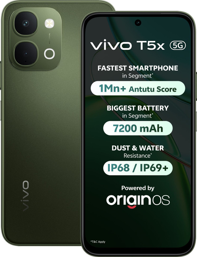 vivo T5x 5G (Cosmic Green, 128 GB)