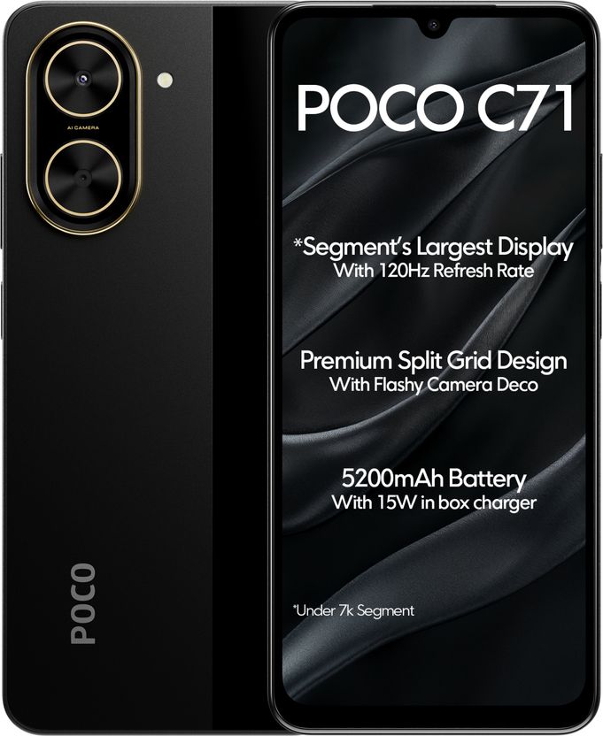 POCO C71 128GB 6GB RAM Power Black - Image 2
