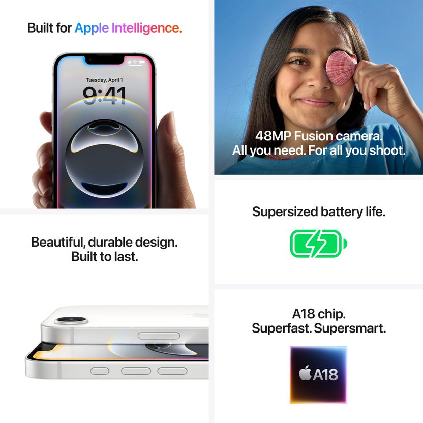 Apple iPhone 16 Plus 128GB White - Image 8