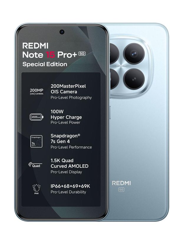 Redmi Note 15 Pro+ 5G 16GB 512GB Mirage Blue - Image 1