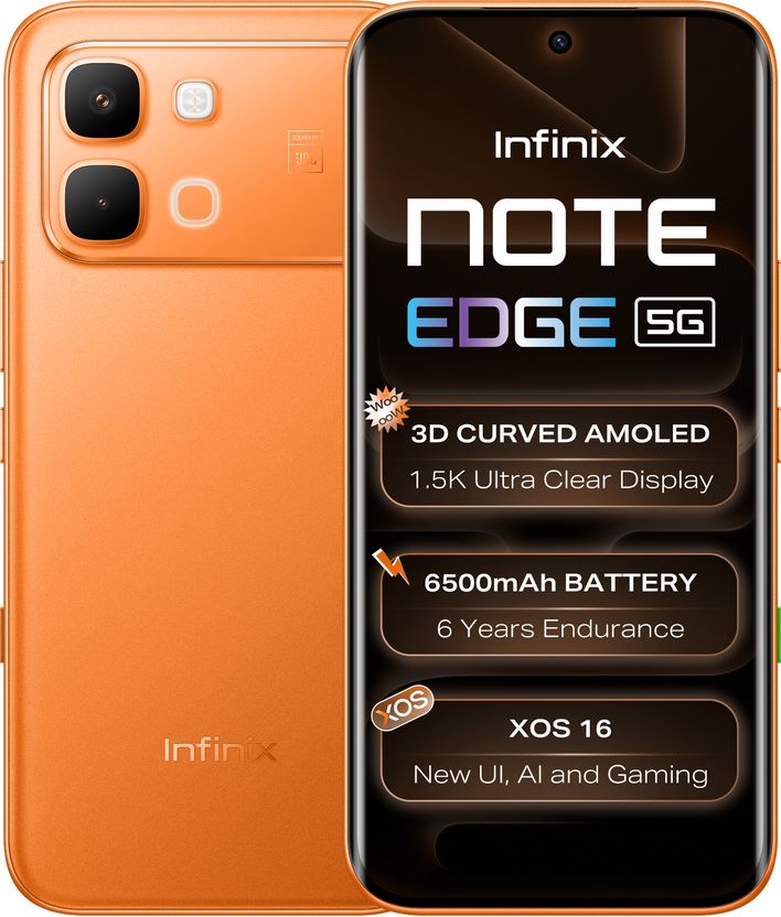 Infinix Note Edge 256GB 8GB RAM Solar Orange - Image 1