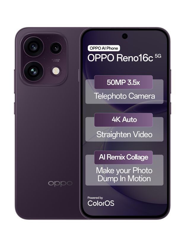 OPPO Reno16c 5G 128GB 8GB RAM Purple - Image 1