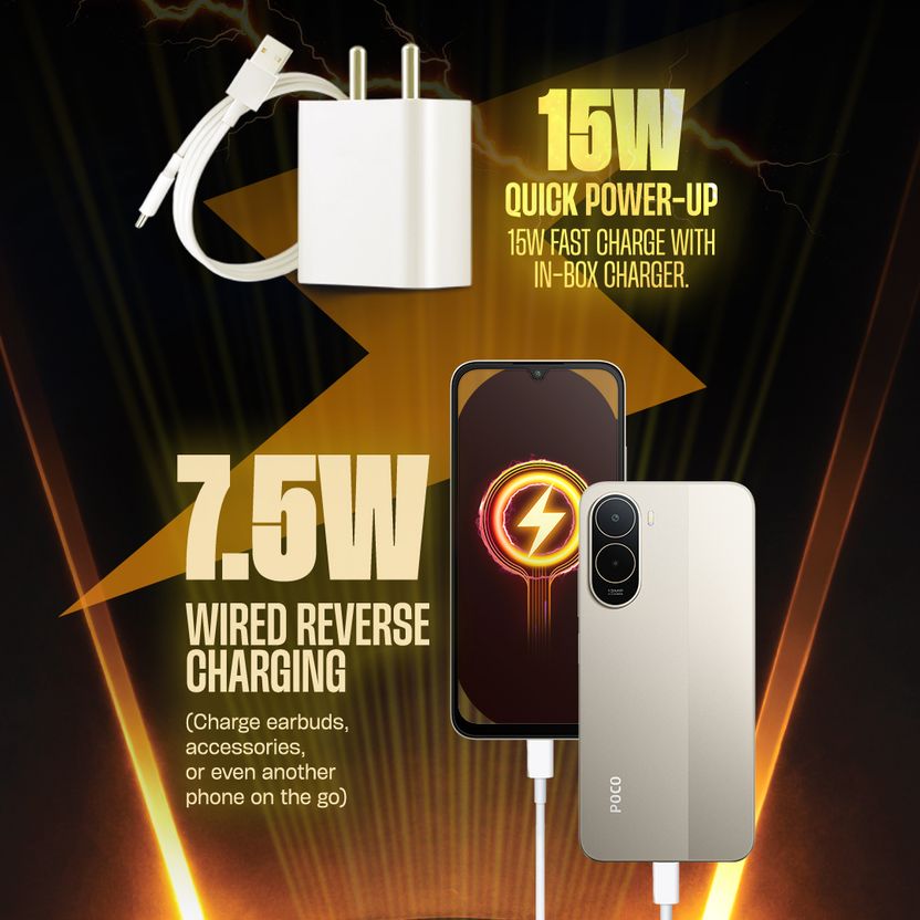 POCO C81 64GB 4GB RAM Sunset Gold - Image 4