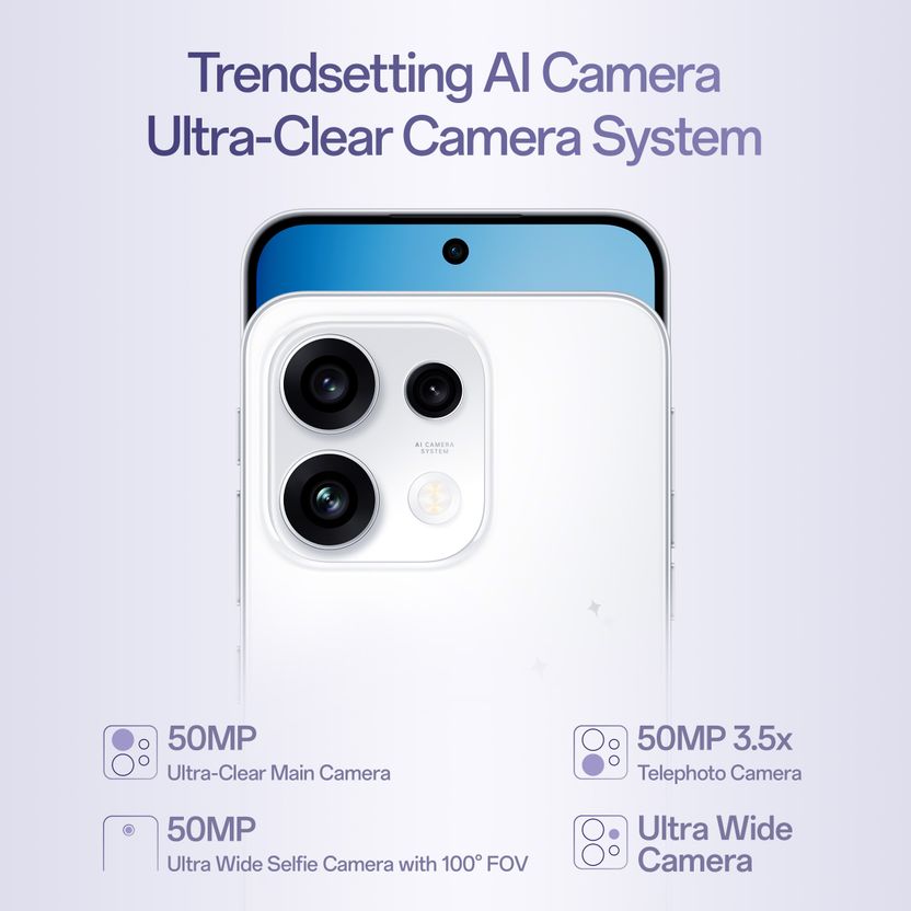 OPPO Reno16c 5G 128GB 8GB RAM Purple - Image 7