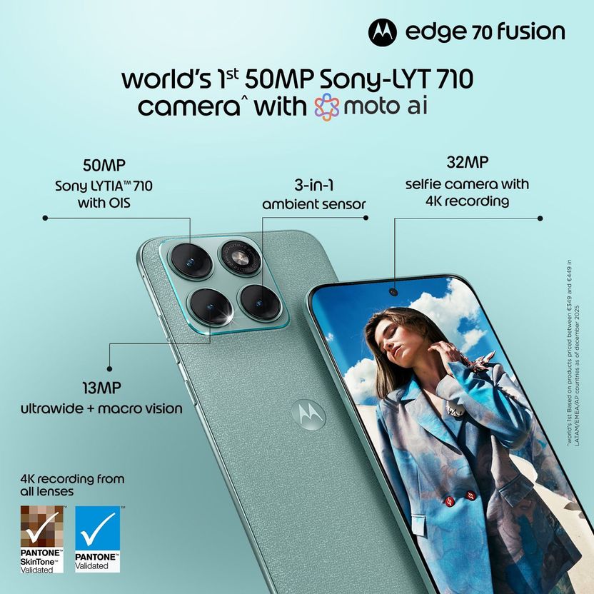 Motorola Edge 70 Fusion 512GB 12GB RAM Blue - Image 10
