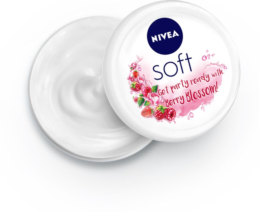 NIVEA Soft Light Moisturizer Day Cream Berry Blossom 100 ml - Image 2