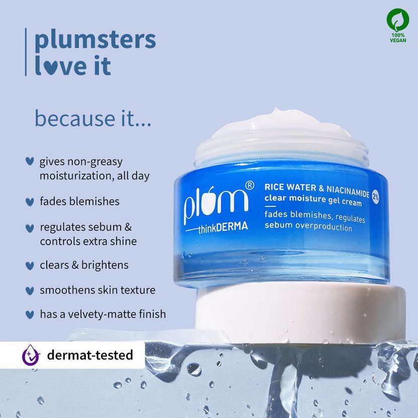 Plum 2% Niacinamide & Rice Water Face Moisturizer - Image 9