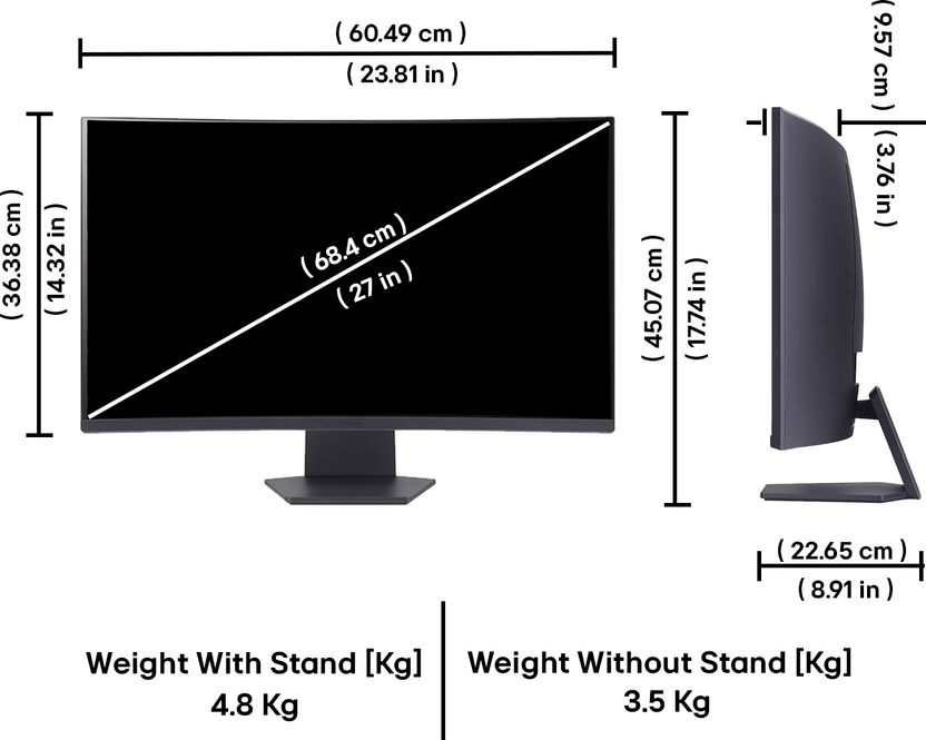 LG UltraGear 27 inch Curved Quad HD Monitor - Image 6
