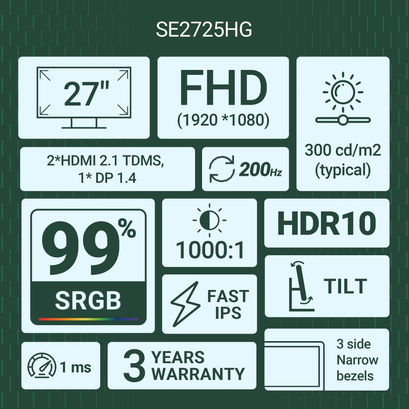 DELL SE2725HG 27 inch Full HD IPS Monitor - Image 2