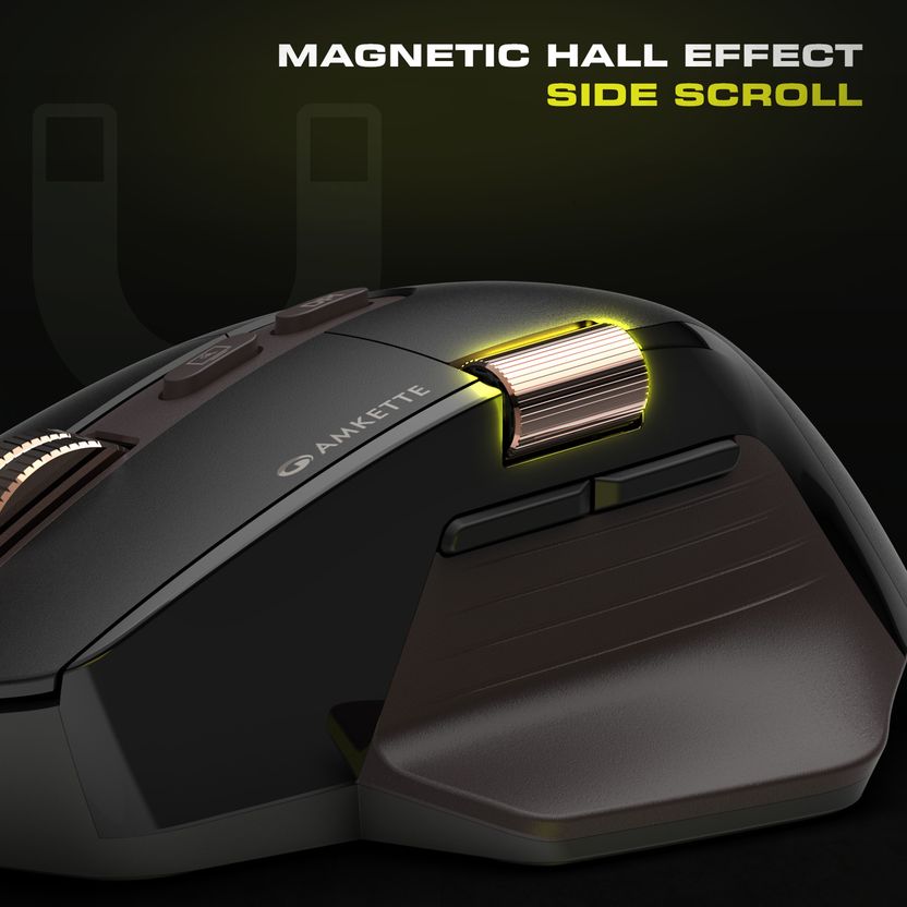 AMKETTE XS Flow 2 Speed Ergonomic Optical Mouse with Upto 8000 DP...more - Image 7