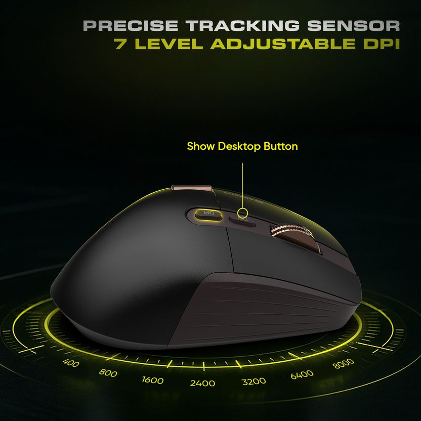 AMKETTE XS Flow 2 Speed Ergonomic Optical Mouse with Upto 8000 DP...more - Image 6