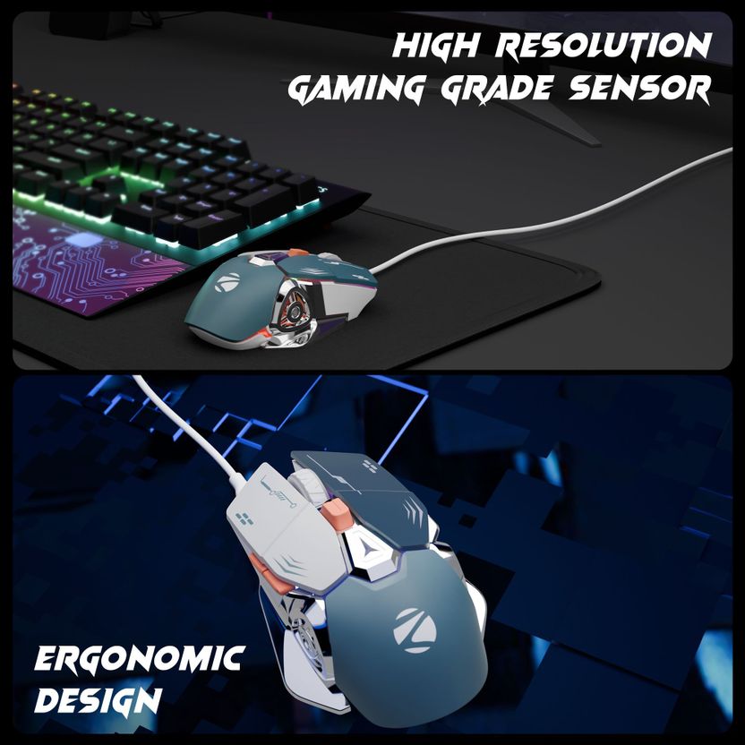 ZEBRONICS Zeb-Transformer M Plus Wired Mechanical Mouse - Image 4