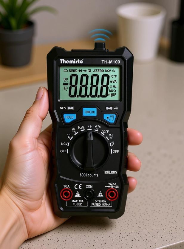 tHemiStO TH-M100 6000 Counts Autorange Digital Multimeter (Black) - Image 2